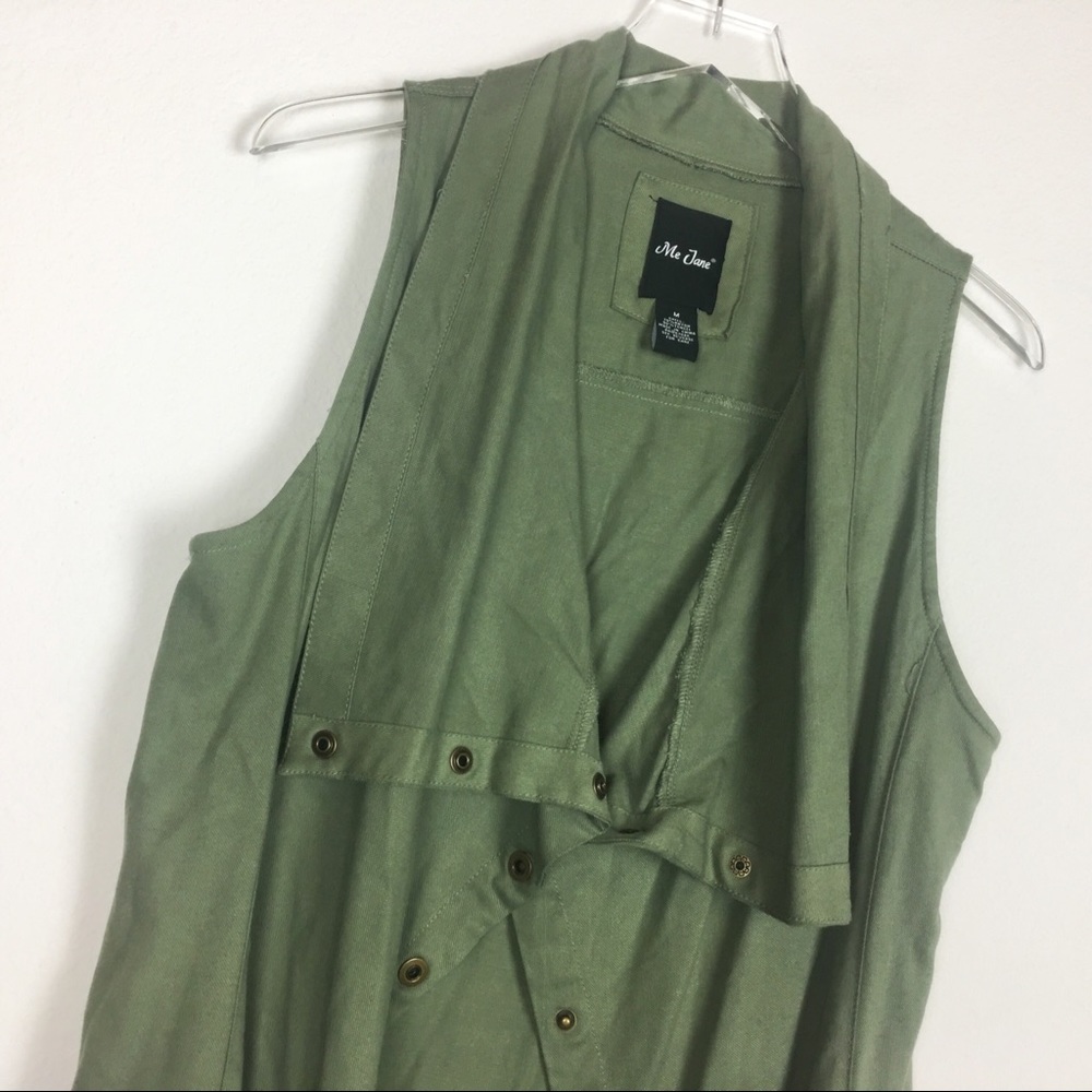 Me Jane | Green Snap Vest | Medium